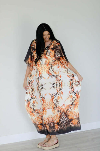 Tribal Kaftan Dress, Plus Size Kaftan For Women, Maternity Lounge