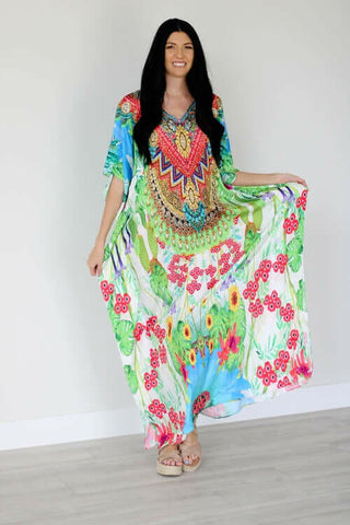 Resort Kaftan Dress, Summer Maxi Dress, Caftan For Women, African.