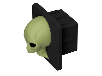 3D Alien UFO Rubber Tow Hitch Plug For 2 inch Receivers.