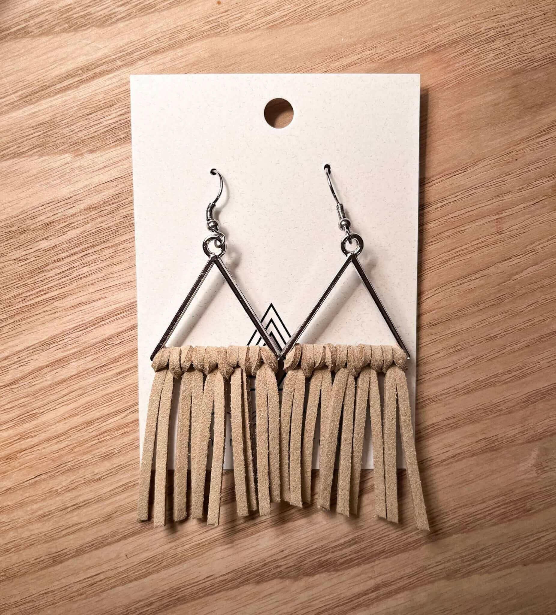 Faux Leather Triangles