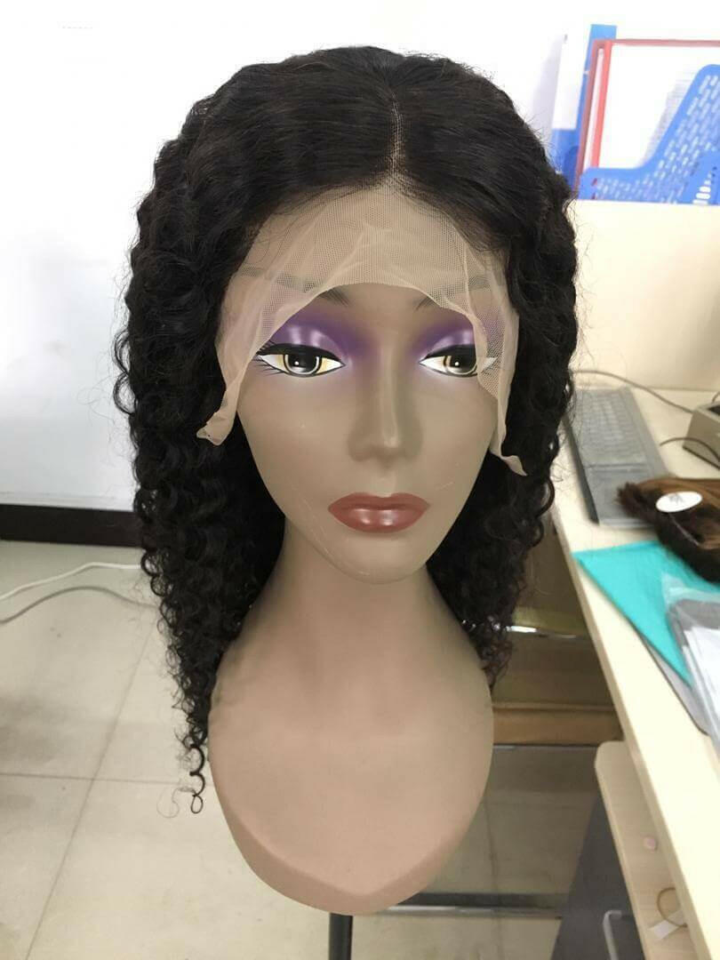 BeuMax Brazilian 13x4 Jerry Curl Lace Front Human Hair Wigs.