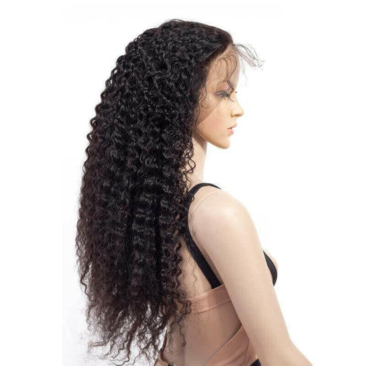 Jerry Curl 13x6 Transparent Lace Frontal Brazilian Human Hair Wigs.