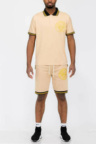 Lion Head Polo Short Set.