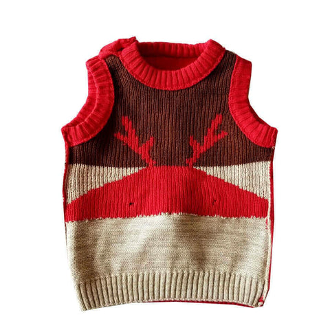 kids sweaters sleeveless new year sweater knitted baby vest toddler.