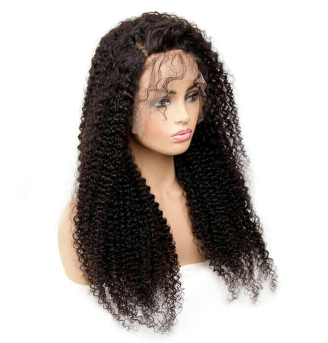 13x1x4 Kinky Curly 13x1x6 T part Lace Transparent Human Hair Wigs 180%.