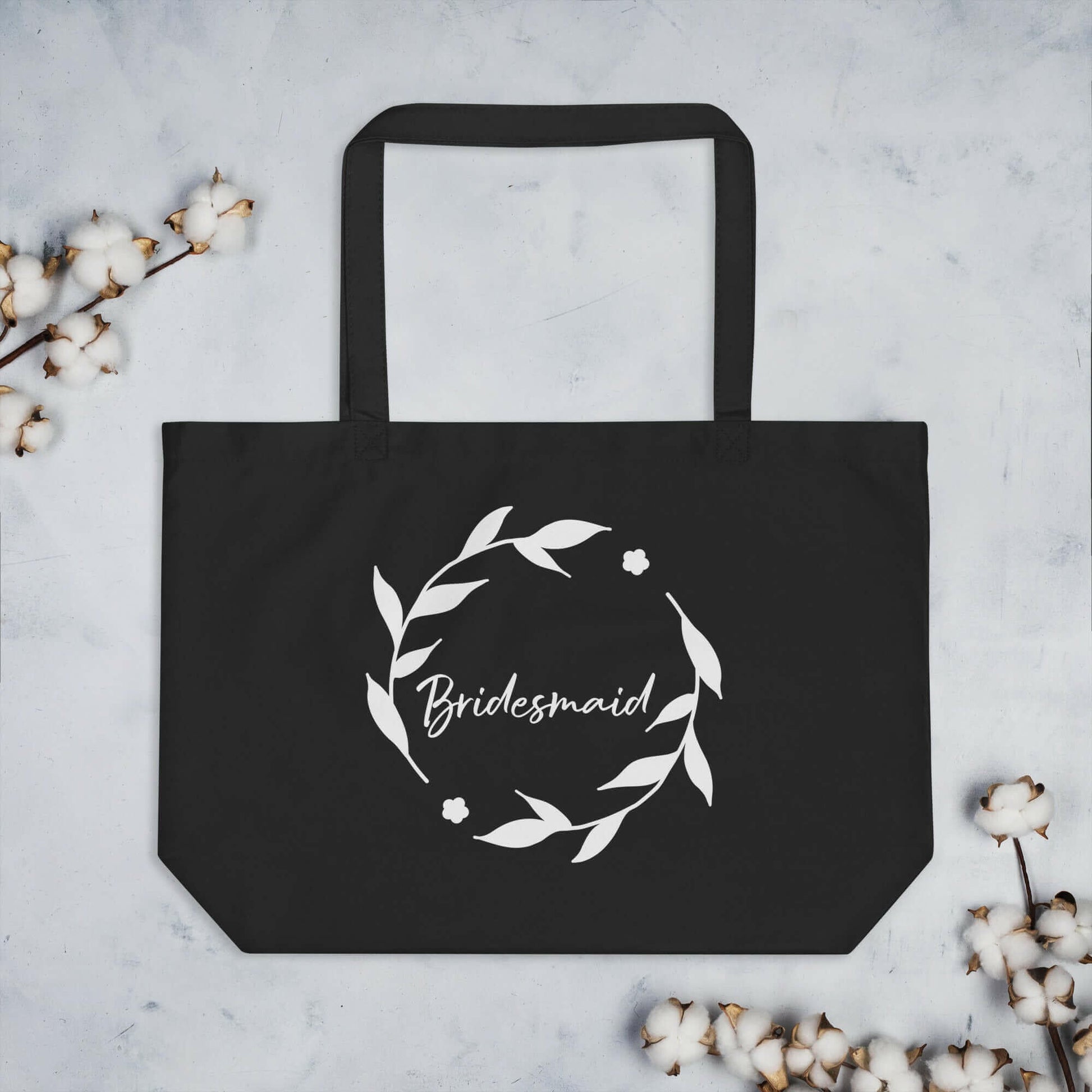 Large Canvas Tote Bag - Bridesmaid Wedding Gift Bag.