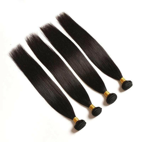 BeuMax 10A Grade 3/4 Straight Hair bundles with 13x4 Frontal.