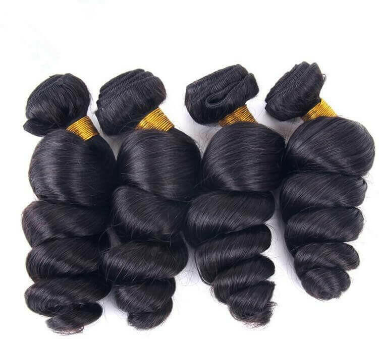 BeuMAX 10A Grade 3/4 Loose Wave Bundles Peruvian Human Hair Extensions.