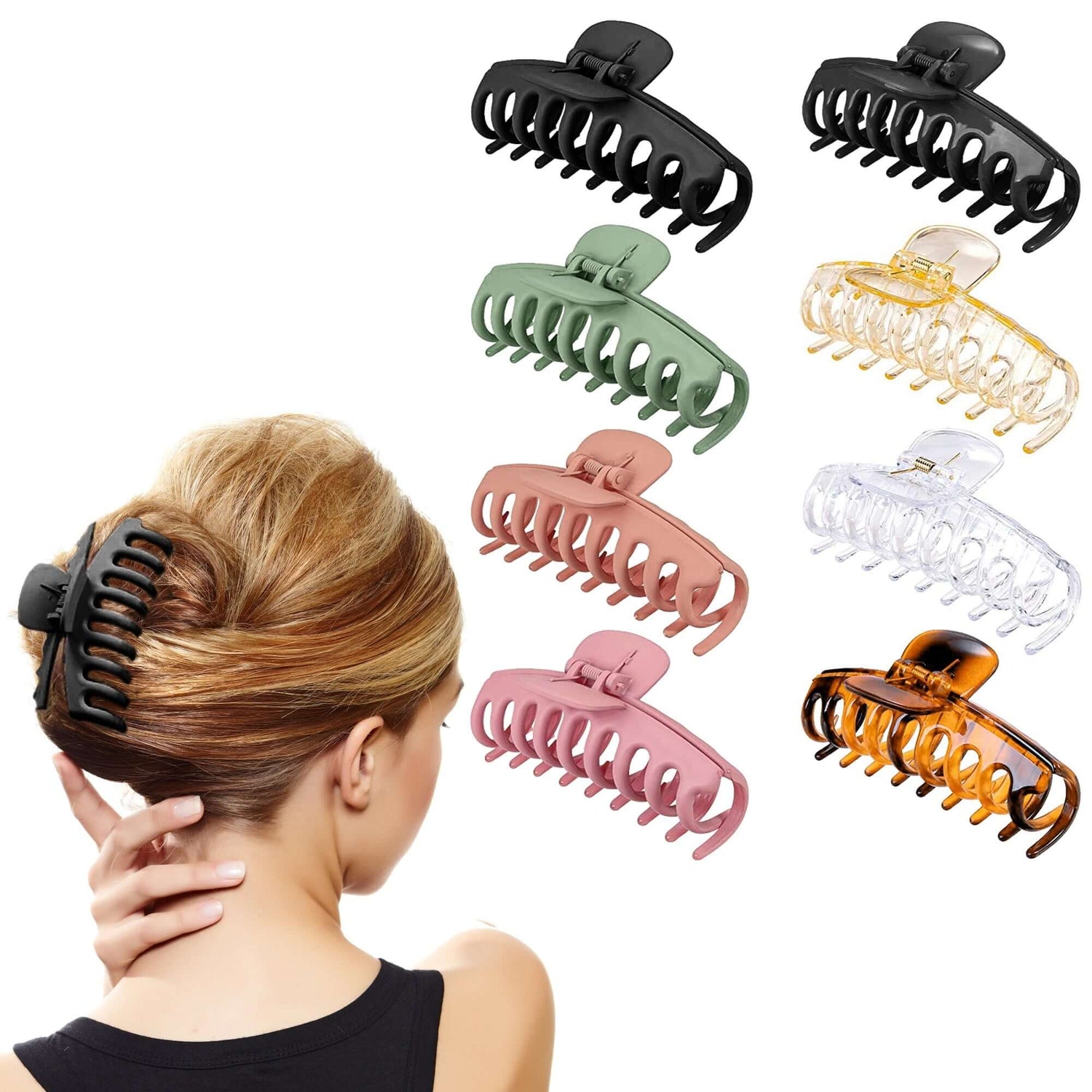 Non-Slip Large Claw Hair Clips for Women - 4 Pack