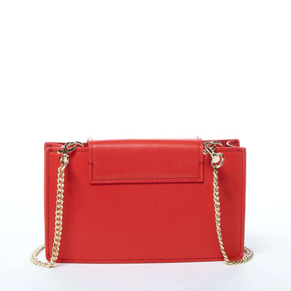 Mini Crossbody Bag Small Leather Red Purse Wristlet Women&
