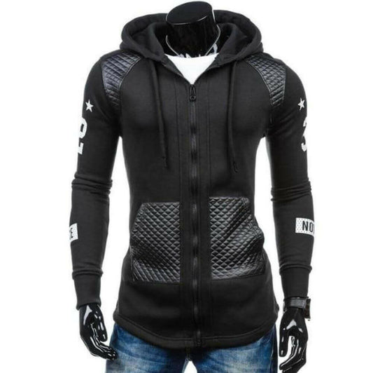 Mens Street Style Biker Hoodie.