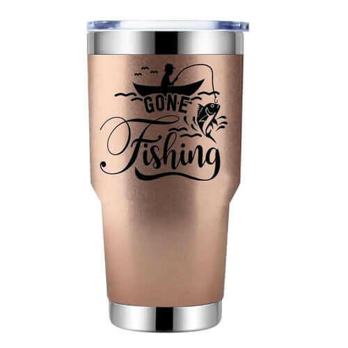 Gone Fishing 30oz Insulated Vacuum Sealed Tumbler.