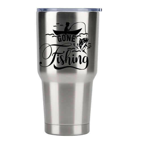 Gone Fishing 30oz Insulated Vacuum Sealed Tumbler.