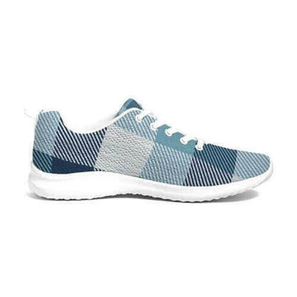 blue plaid canvas sneakers