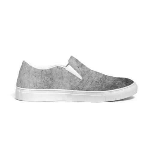 grey slip-on canvas sneakers