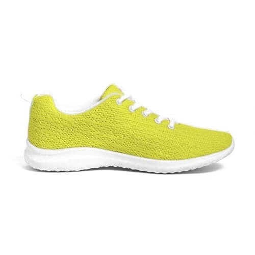 Mens Sneakers, Yellow Low Top Canvas Running Sports Shoes - O7o475