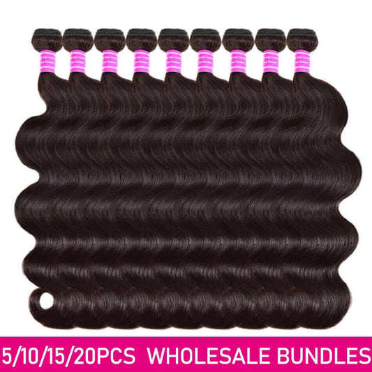 Wholesale 5/6/10/12 Bundles Brazilian Body Wave 10A Grade Human Hair B.