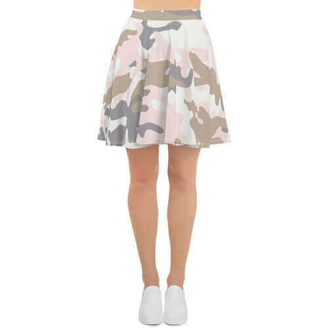 Pastel Pink Camo Skater Skirt