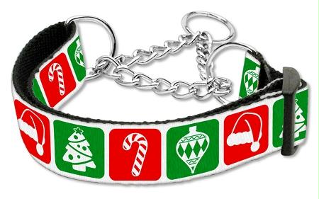 Mirage Pet Products 25-23M MD Timeless Christmas Nylon Ribbon Collar M.