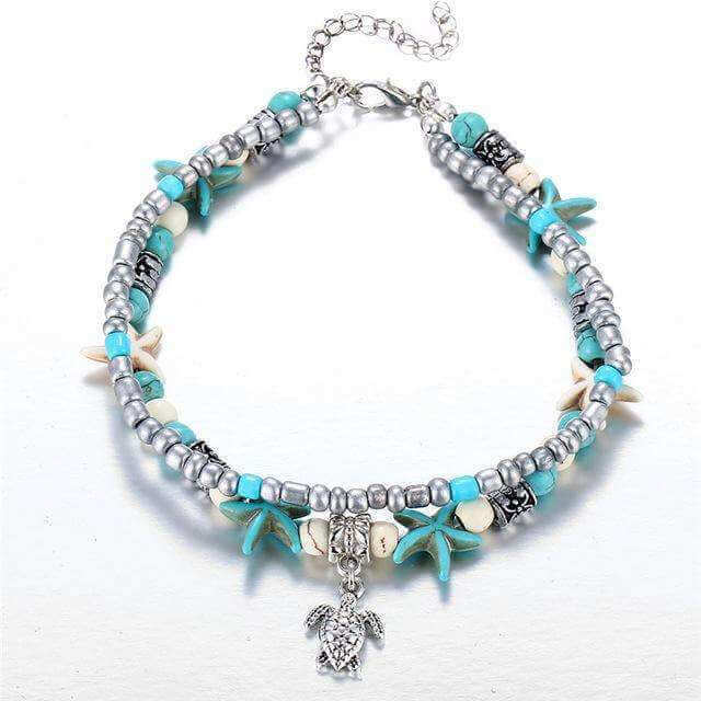 Ocean Theme Double Layer Anklet