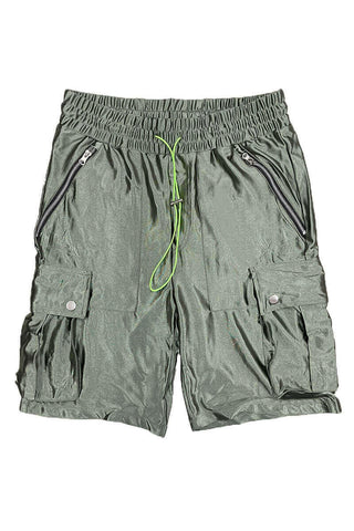 Satin Cargo Shorts.