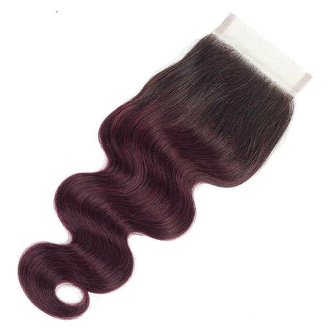 10A Grade #99J  Body Wave #1B/99j BUNDLES with 4x4 CLOSURES & 13x4 FRO.