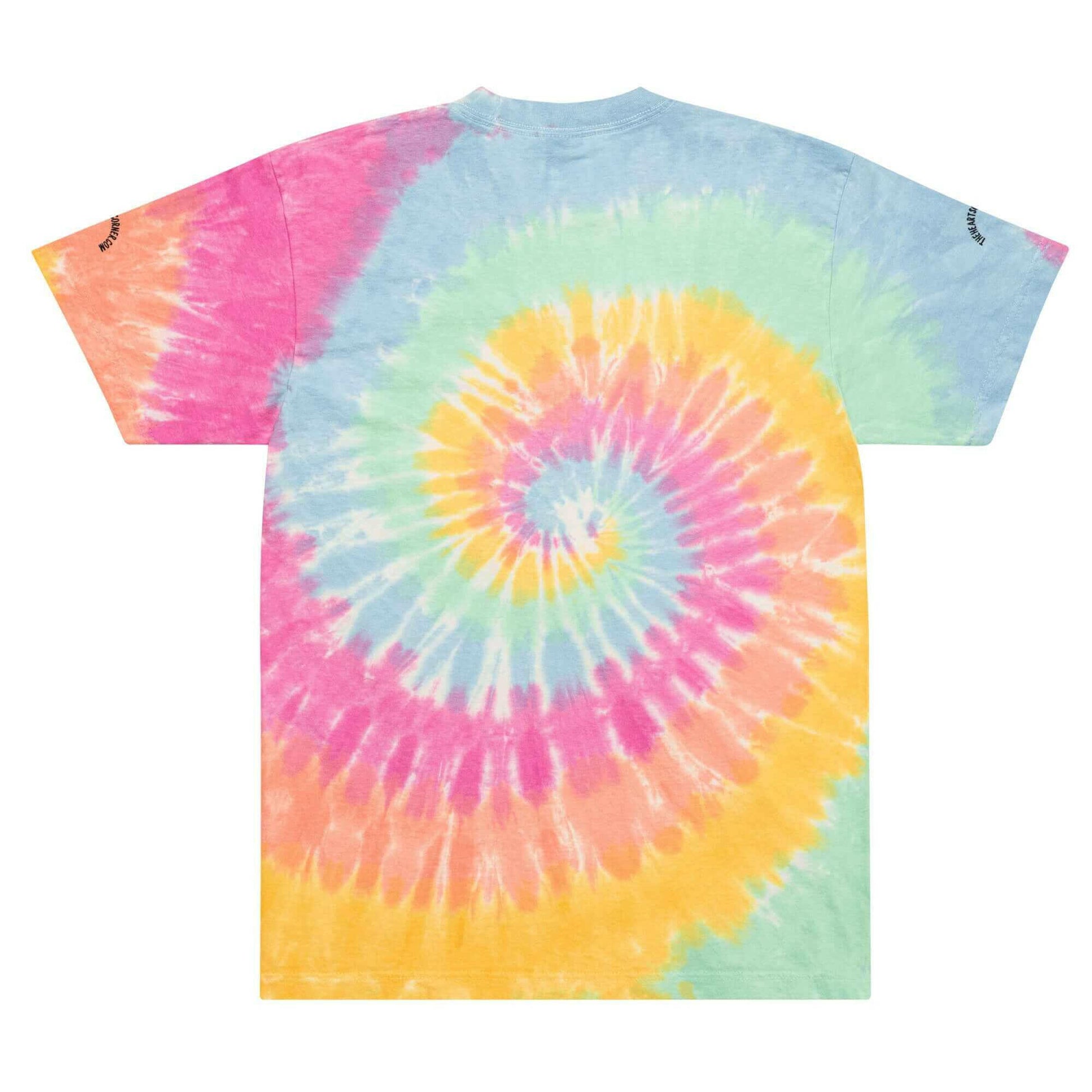 Oversized tie-dye t-shirt.