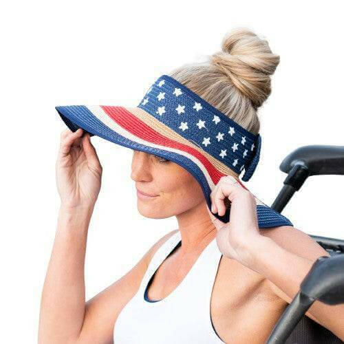 Americana Patriotic Rollable Visor For Adventures,.