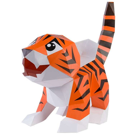 Baby Tiger 3D Paper Model, Lamp