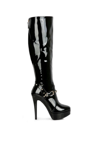 daphne stiletto heeled mid calf boots.