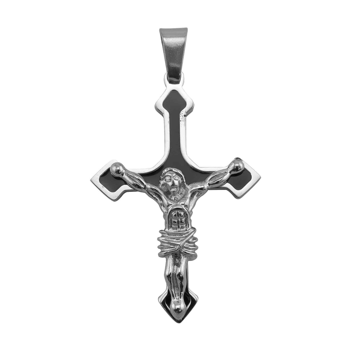 Crucifix Cross Stainless Steel Pendant / PDC0189.