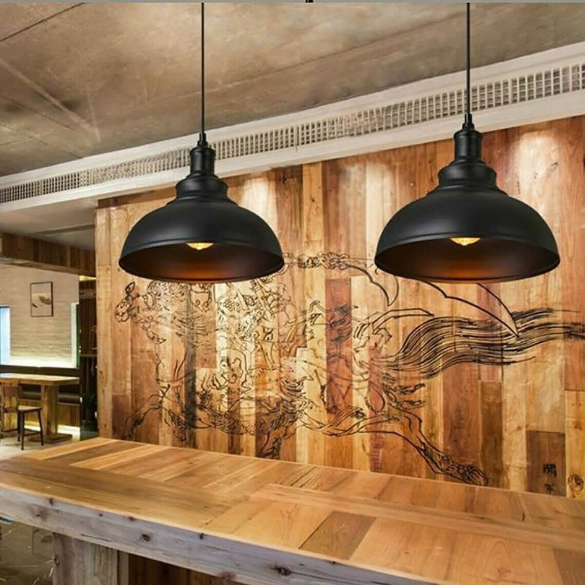 Vintage Dome-Shape Hanging Pendant Light - 1139