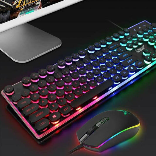 Dragon LED Backlight Gaming USB Wired Keyboard Mouse Set.