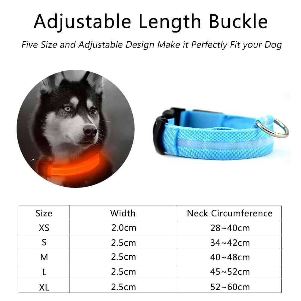 2 PCS Set Nylon LED Dog Collar.