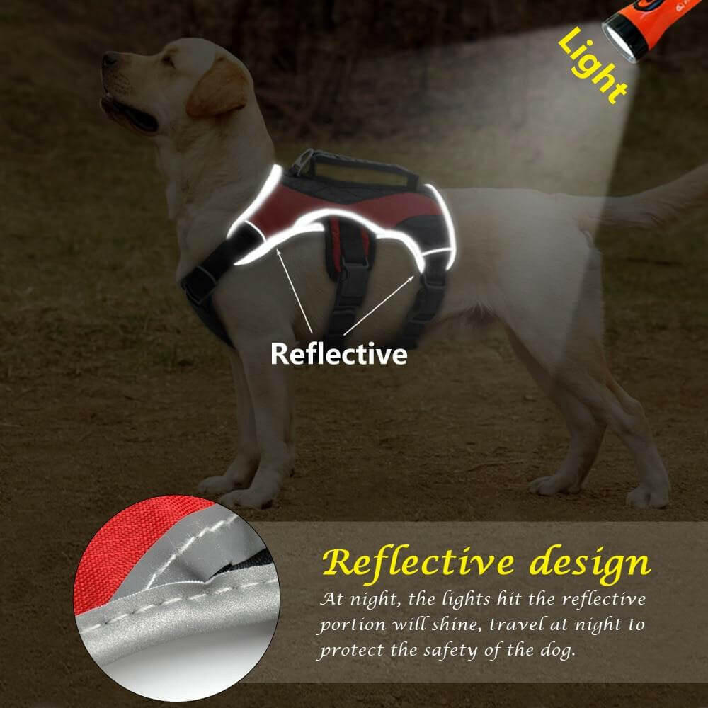 Reflective Dog Harness Large Dogs Halter Harness Pet Mesh Vest With.