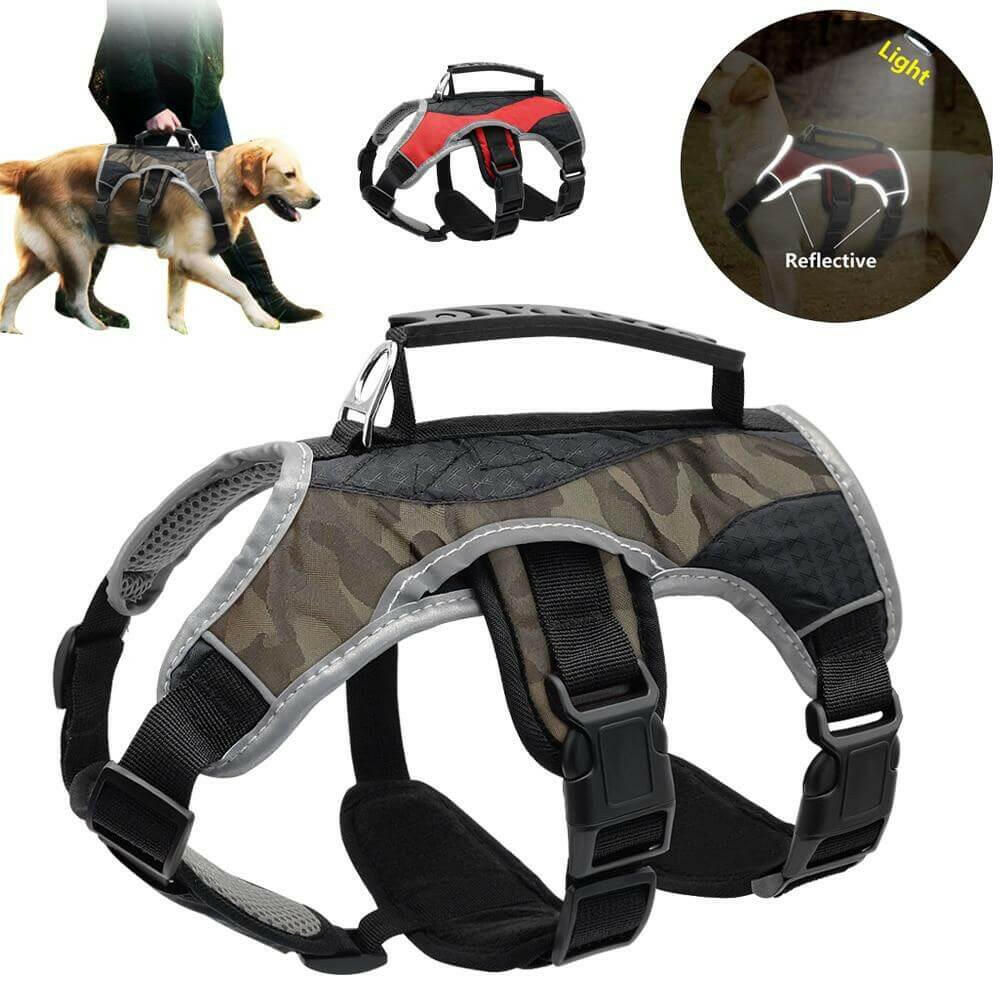 Reflective Dog Harness Large Dogs Halter Harness Pet Mesh Vest With.