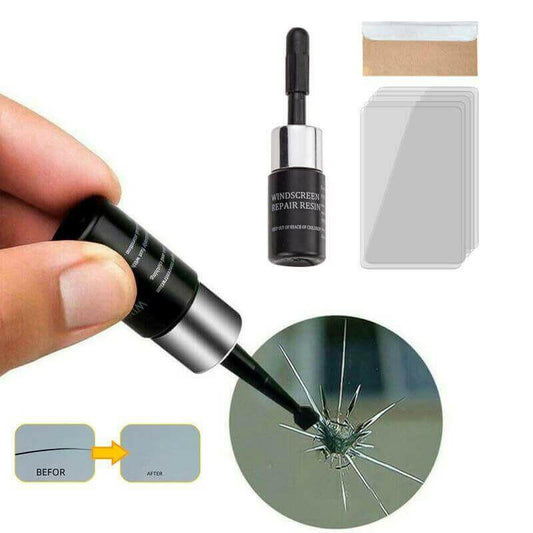 Auto Glass Windshield Repair Tool Set 5 Bottles Set.