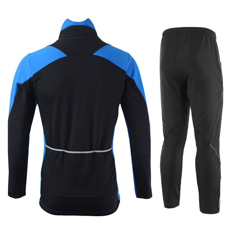 Men Winter Cycling Jacket Set Windproof Waterproof Thermal Sportswear