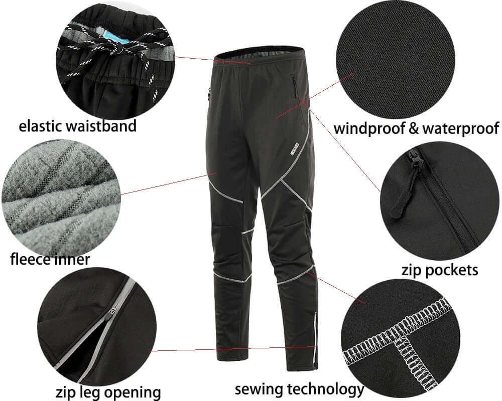 Men Winter Cycling Jacket Set Windproof Waterproof Thermal Sportswear