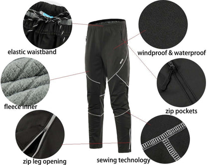 Men Winter Cycling Jacket Set Windproof Waterproof Thermal Sportswear