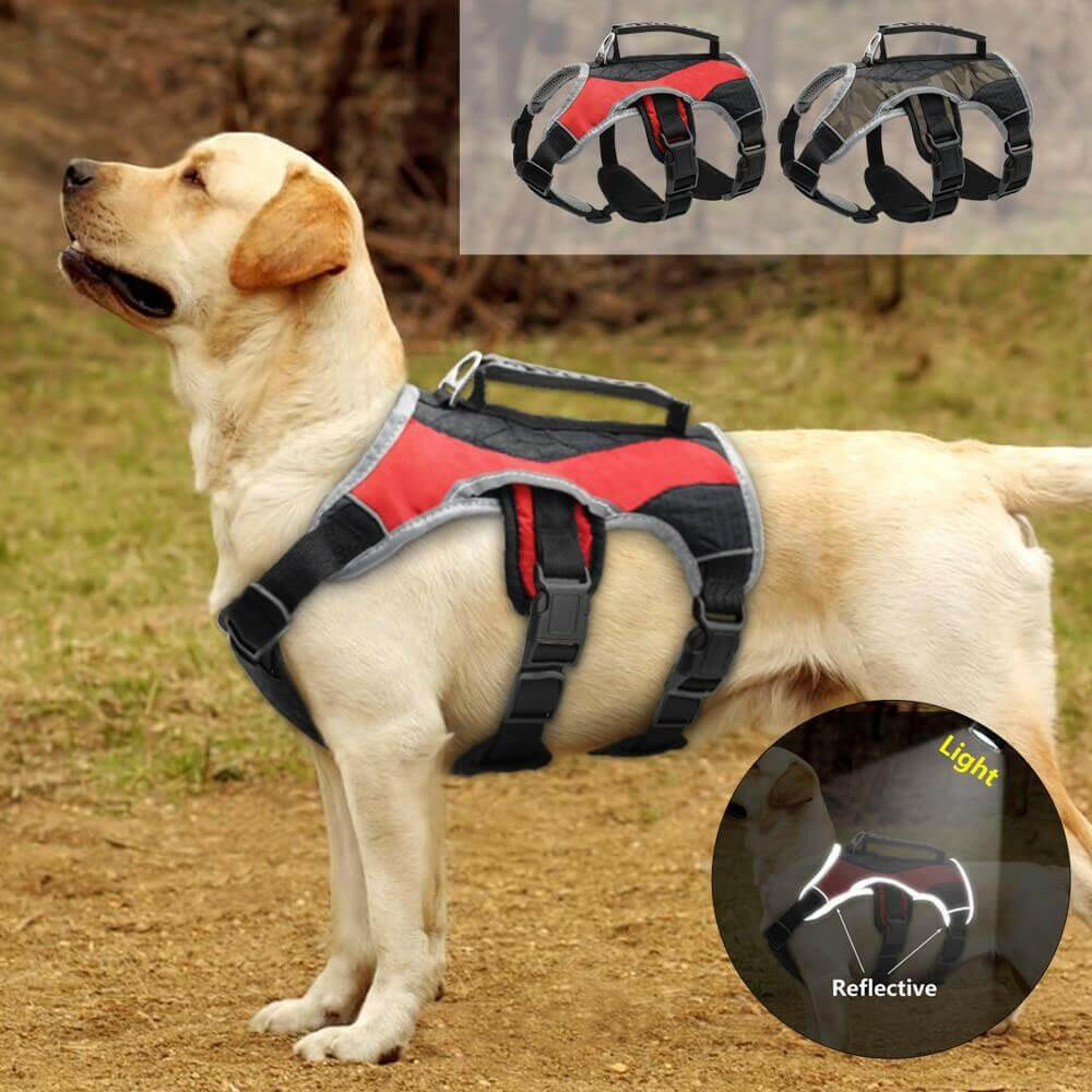 Reflective Dog Harness Large Dogs Halter Harness Pet Mesh Vest With.