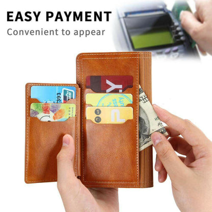 Zipper Wallet Flip Case For iPhone With Wireless Charging Support.