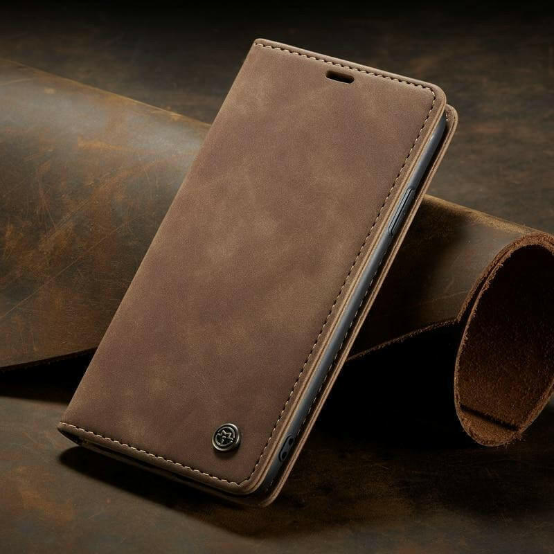 Luxury Magnetic Flip Wallet Case for iPhone 7, 8, X, 11, 12, 13.