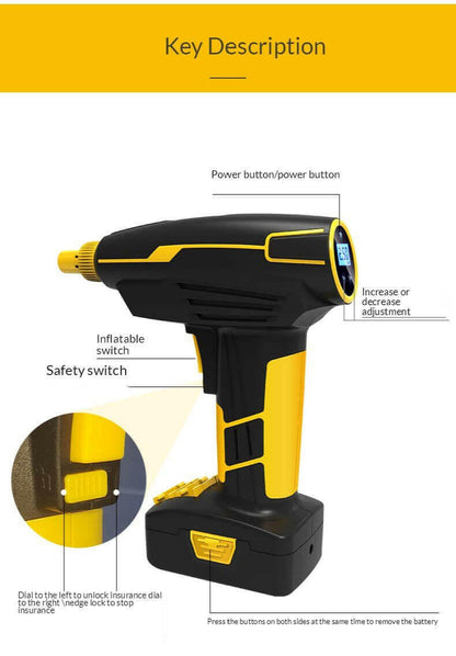 Portable Tire Inflator Air Pump.