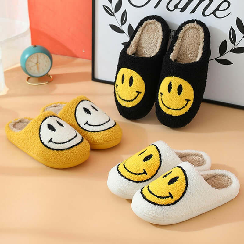 Smiley Face Slippers Women.