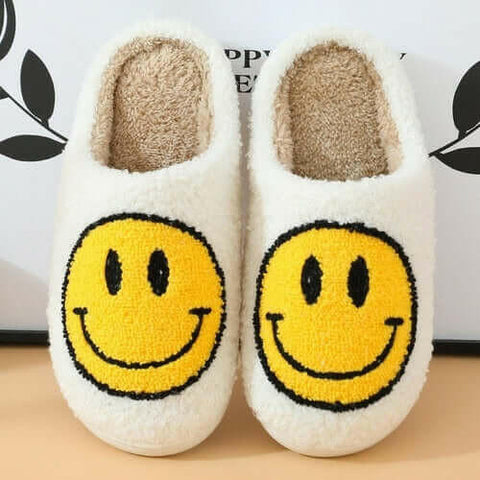 Smiley Face Slippers Women.