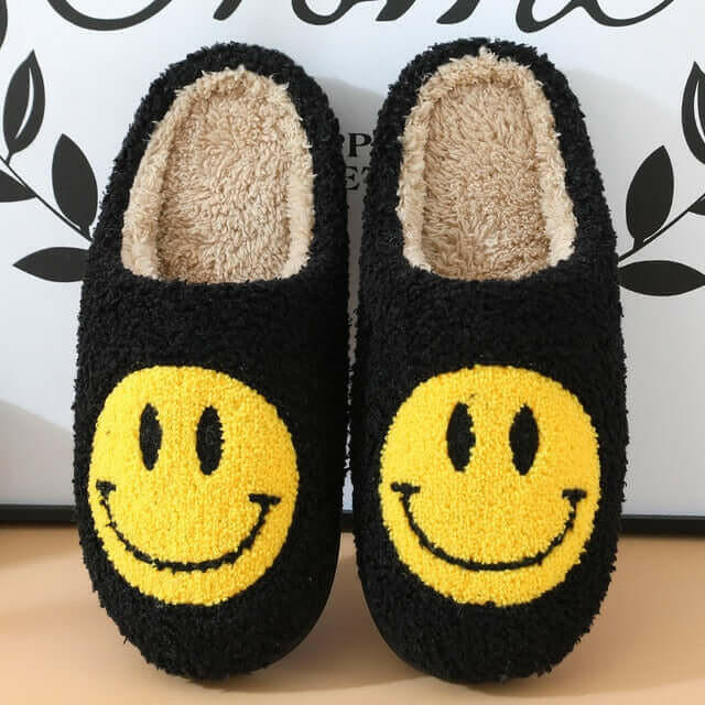 Smiley Face Slippers Women.