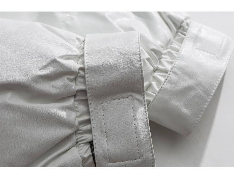 Parka Jacket Men Embroidery Patchwork Pocket Cotton Coat Winter