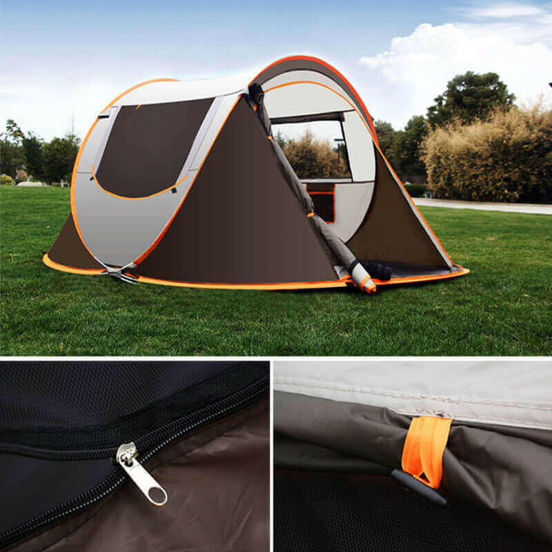 Large Capacity 4 to 5 Persons Automatic Pop Up Camping Tent.