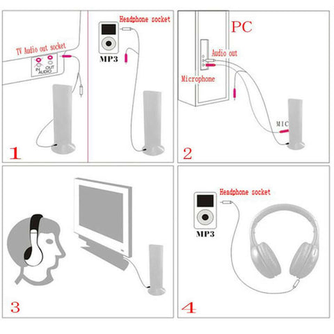 Hot Selling 5 in 1 Hi-Fi Wireless Earphone Headphone For FM Radio MP3.